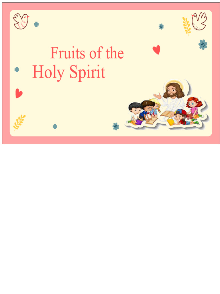 Understanding the Fruits of the Holy Spirit | PDF | Fruit Of The Holy ...