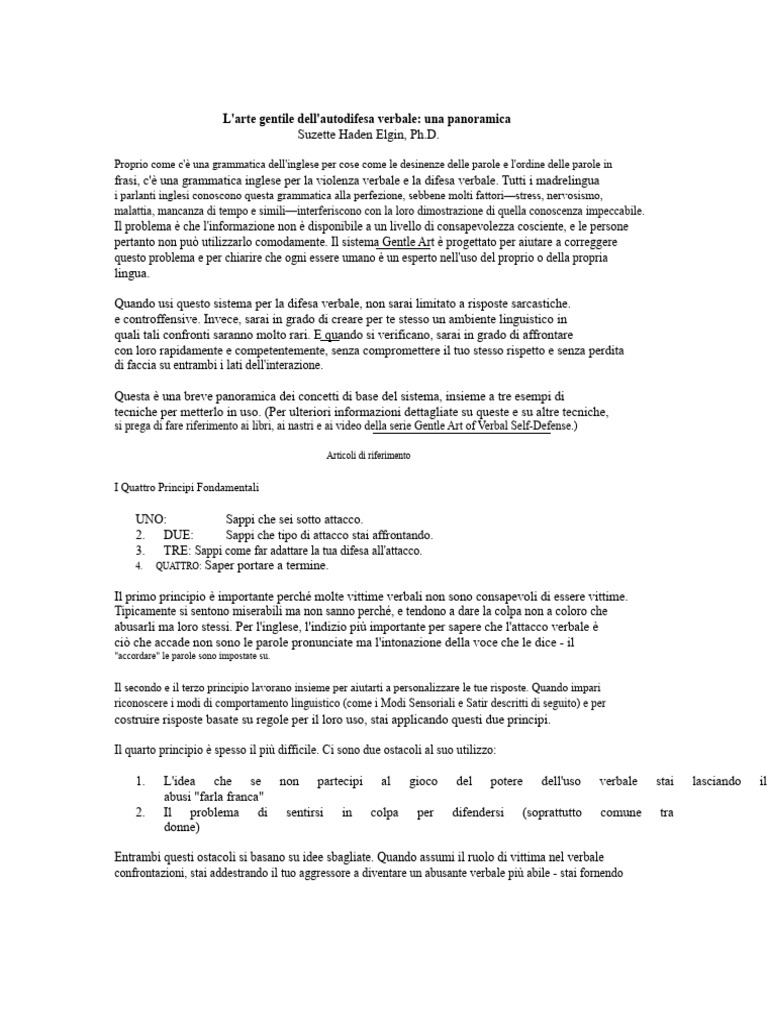 L'arte Gentile Della Difesa Verbale | PDF