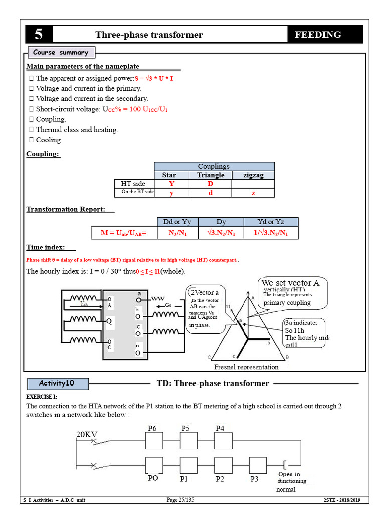 Three-Phase Transformer Overview and Exercises | PDF | Transformer ...