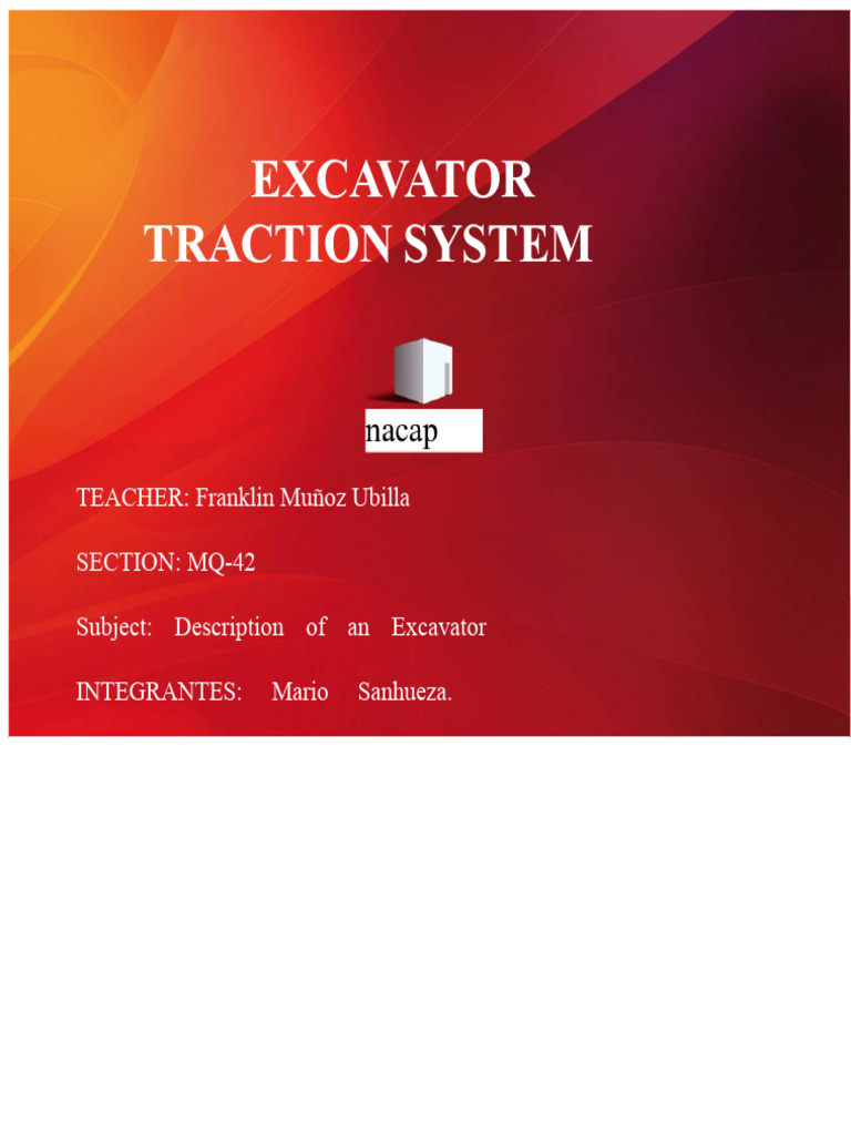Excavator Traction System | PDF