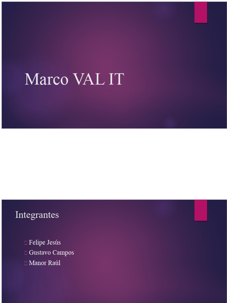 Introducción al Framework Val IT | PDF | Inversiones | Cobit