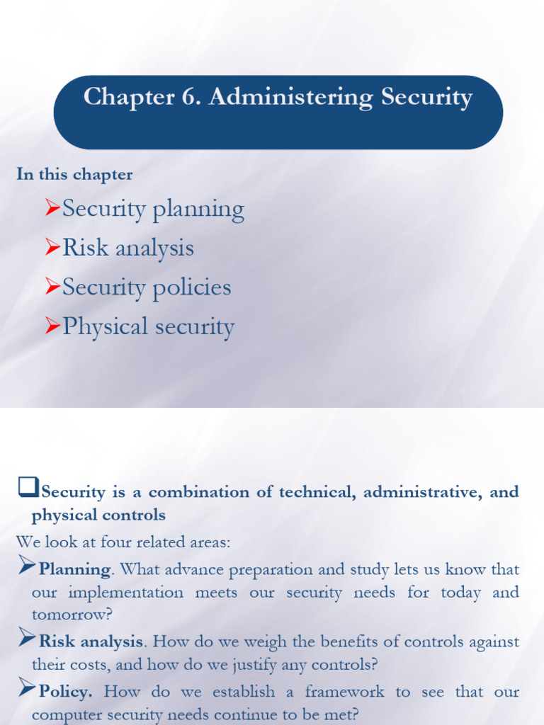 Security Planning and Risk Analysis Guide | PDF | Risk | Computer Security