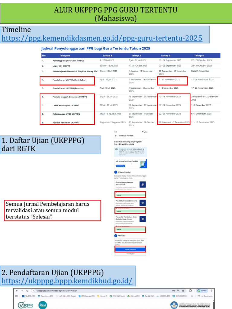 Panduan Alur UKPPPG PPG Guru 2025 | PDF