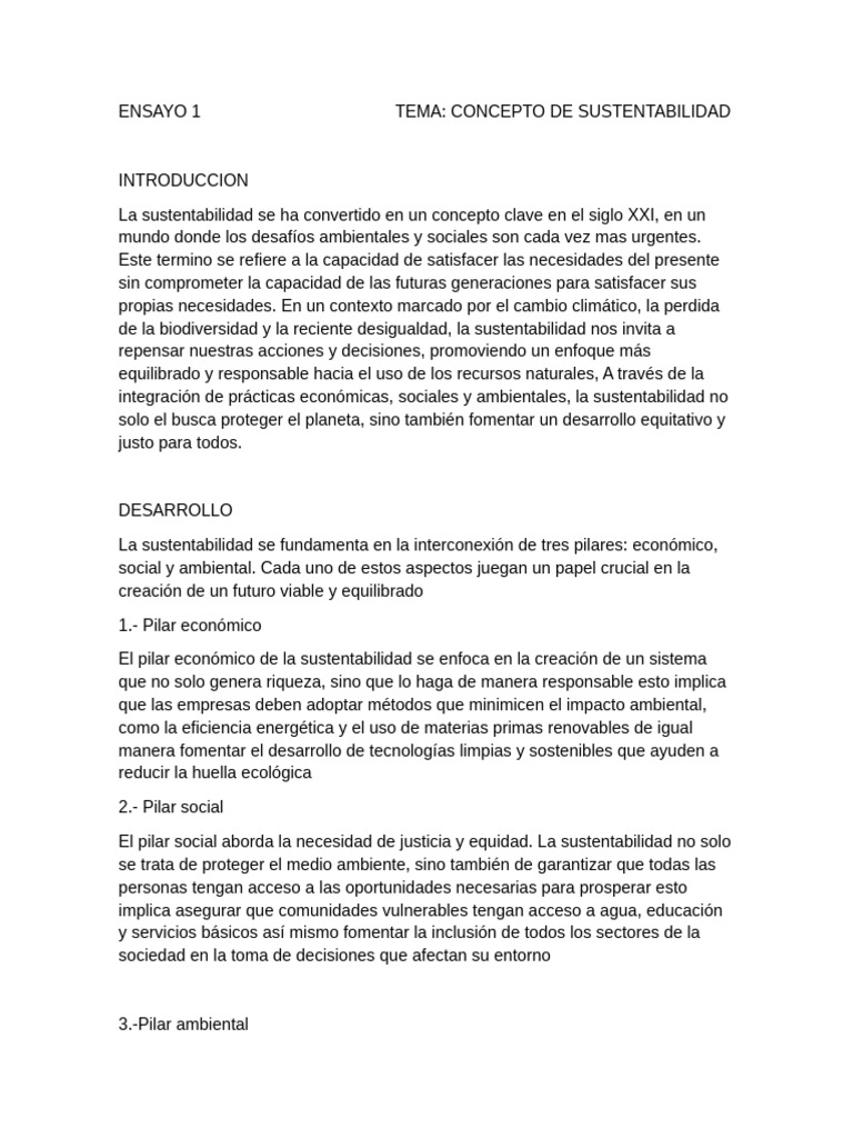 De Desarrollo Sustentable | PDF | Sustentabilidad | Desarrollo sostenible