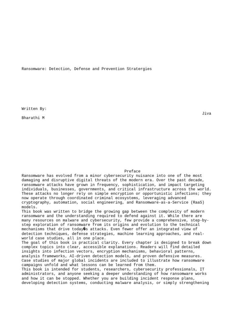 Ransomware Detection and Defense Strategies | PDF | Ransomware | Malware