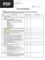 Enteral Tube Feeding Skills Checklist | PDF | Syringe | Medicine