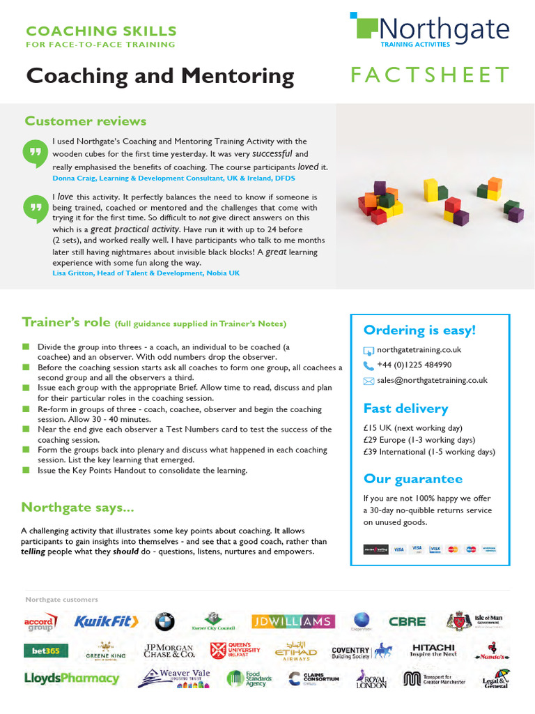 Coaching and Mentoring Training Guide | PDF
