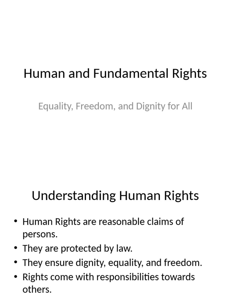 Human and Fundamental Rights | PDF