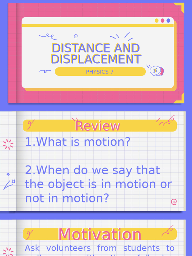 Understanding Distance vs Displacement | PDF | Distance | Length