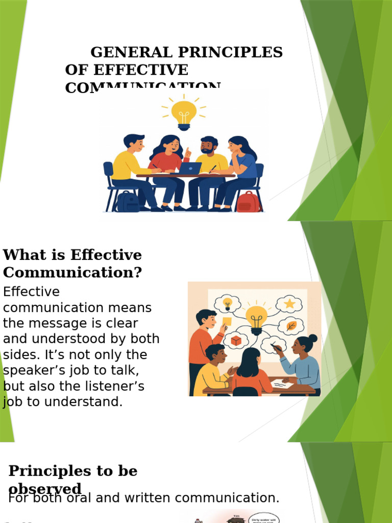 Principles of Effective Communication | PDF | Communication | Information