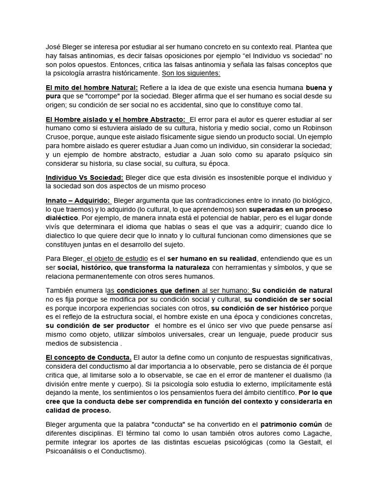 Recorrido Bleger | PDF | Sicología | Mente