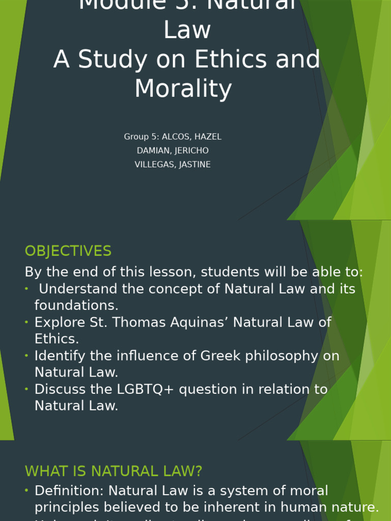 Natural Law: Ethics and LGBTQ+ Perspectives | PDF | Natural Law ...