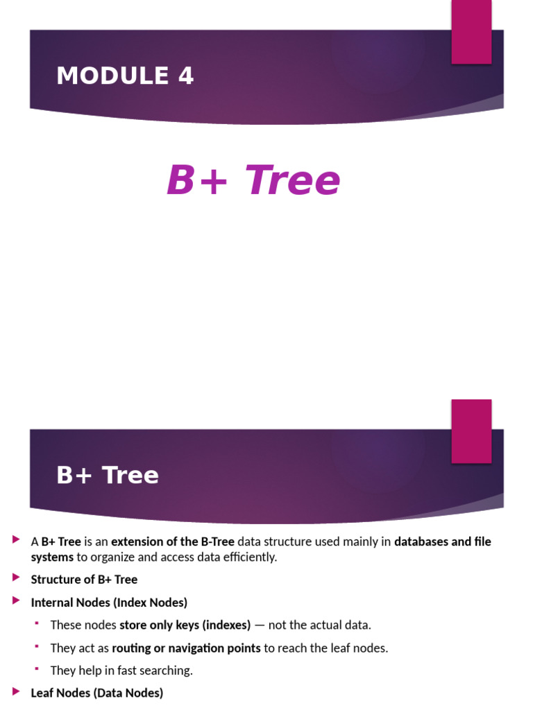 B+ Tree Structure and Algorithms | PDF | Database Index | Computing