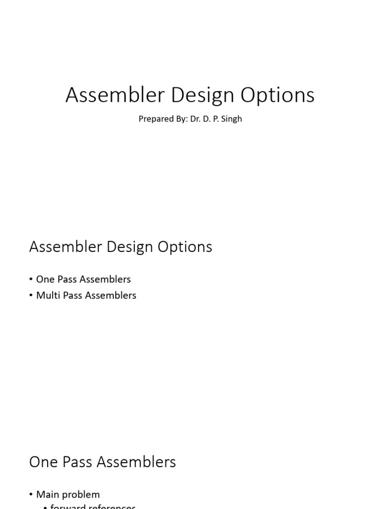 Assembler Design: One Pass vs Multi Pass | PDF
