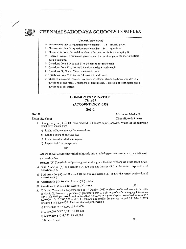 Sahodaya Acc | PDF