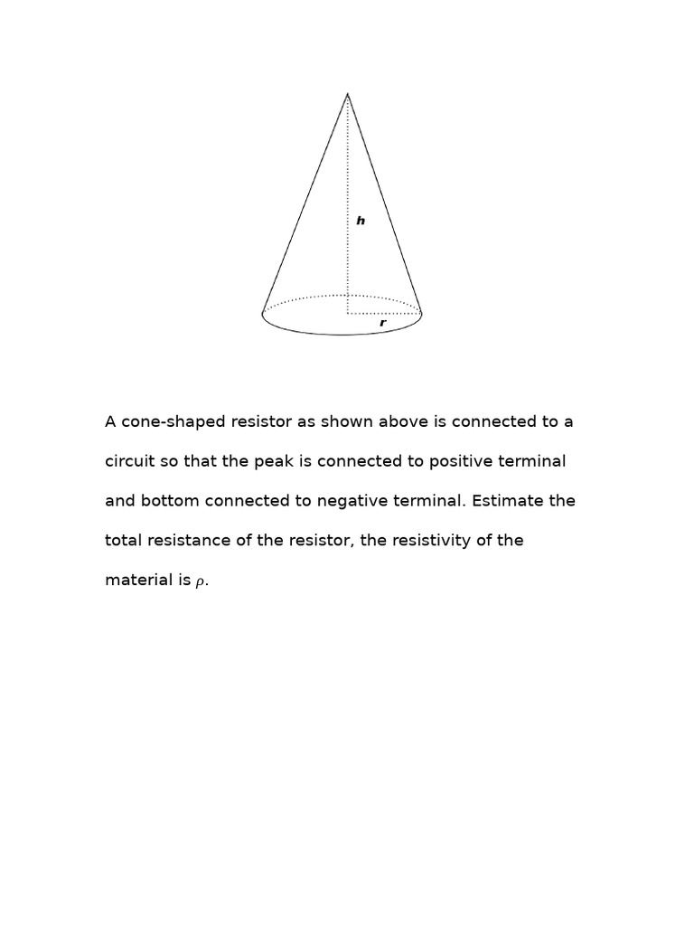 Cone-Shaped Resistor Resistance Calculation | PDF