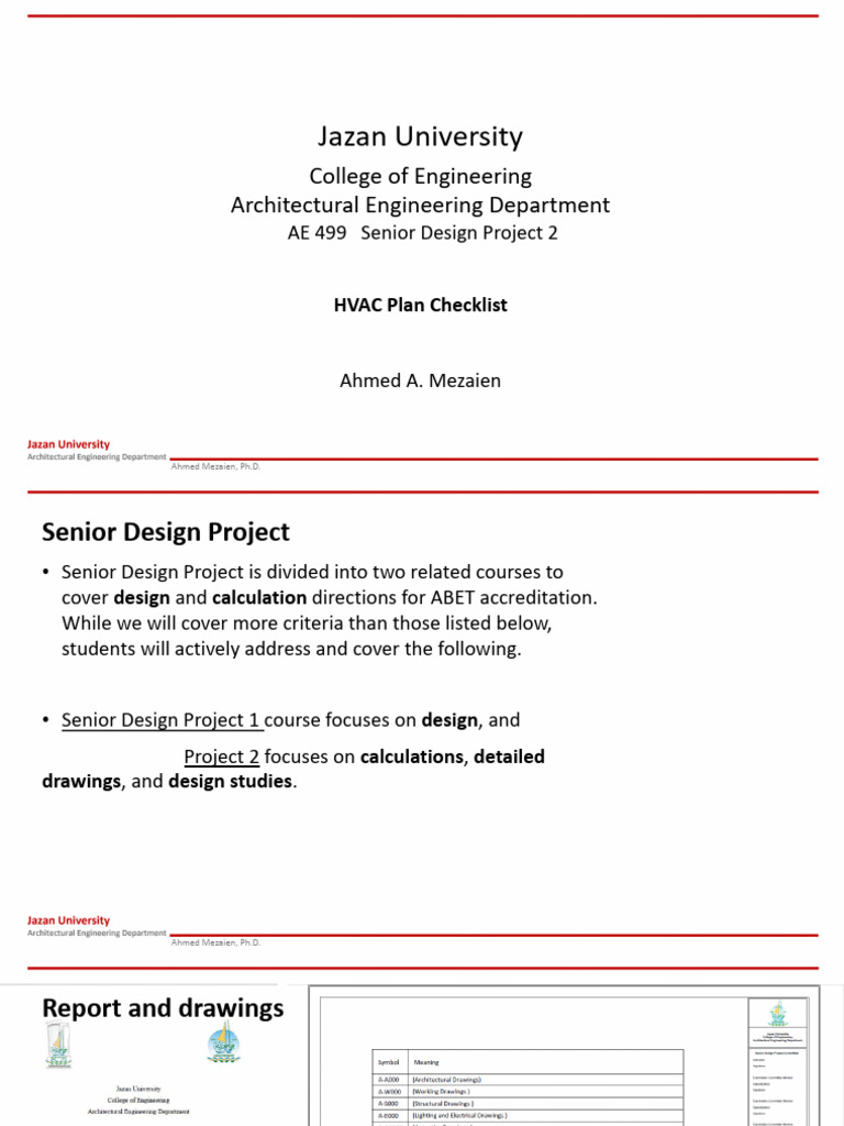 HVAC Plan Checklist for Senior Design | PDF | Duct (Flow) | Building ...