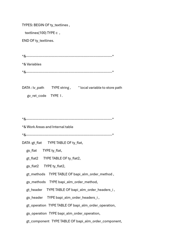 ABAP File Upload and Processing Guide | PDF | Text File | String ...