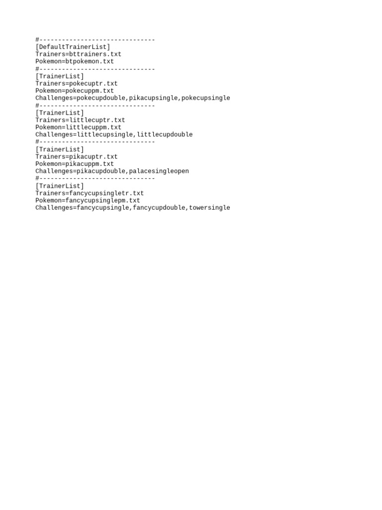Trainer Lists | PDF