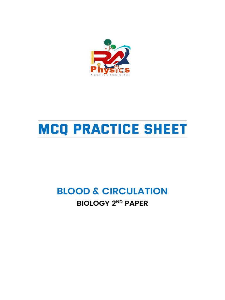 Blood & Circulation: Biology 2 Paper | PDF