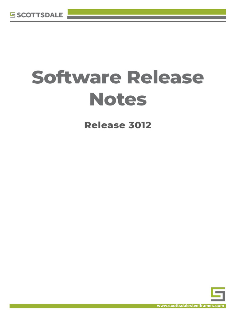 Scottsdale Steel Frames Release 3012 Notes | PDF | Eclipse (Software ...
