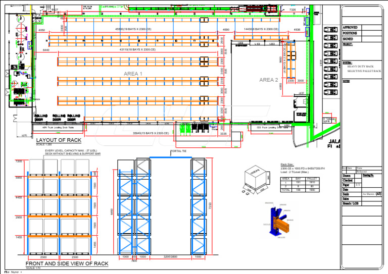 Heavy Duty Selective Pallet Rack Layout | PDF | Supply Chain Management