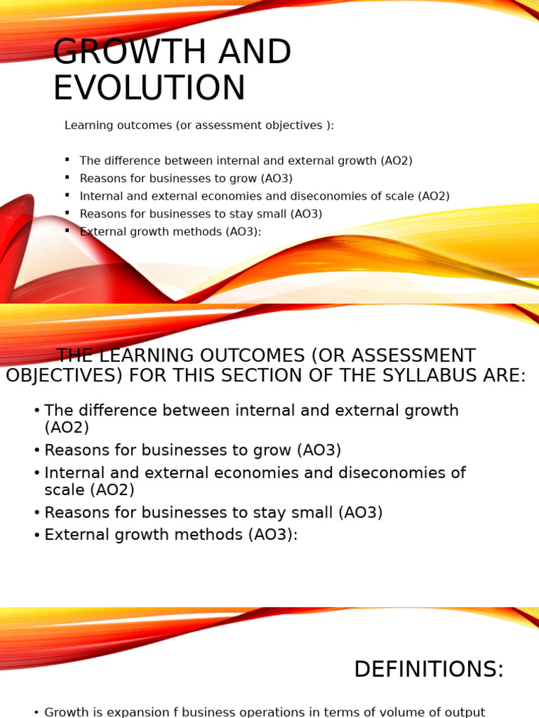 Business Growth: Internal vs External | PDF | Economies Of Scale | Cost