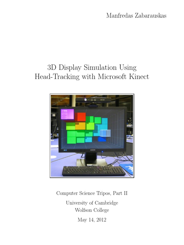 3D Display Simulation Using Head Tracking With Microsoft Kinect ...