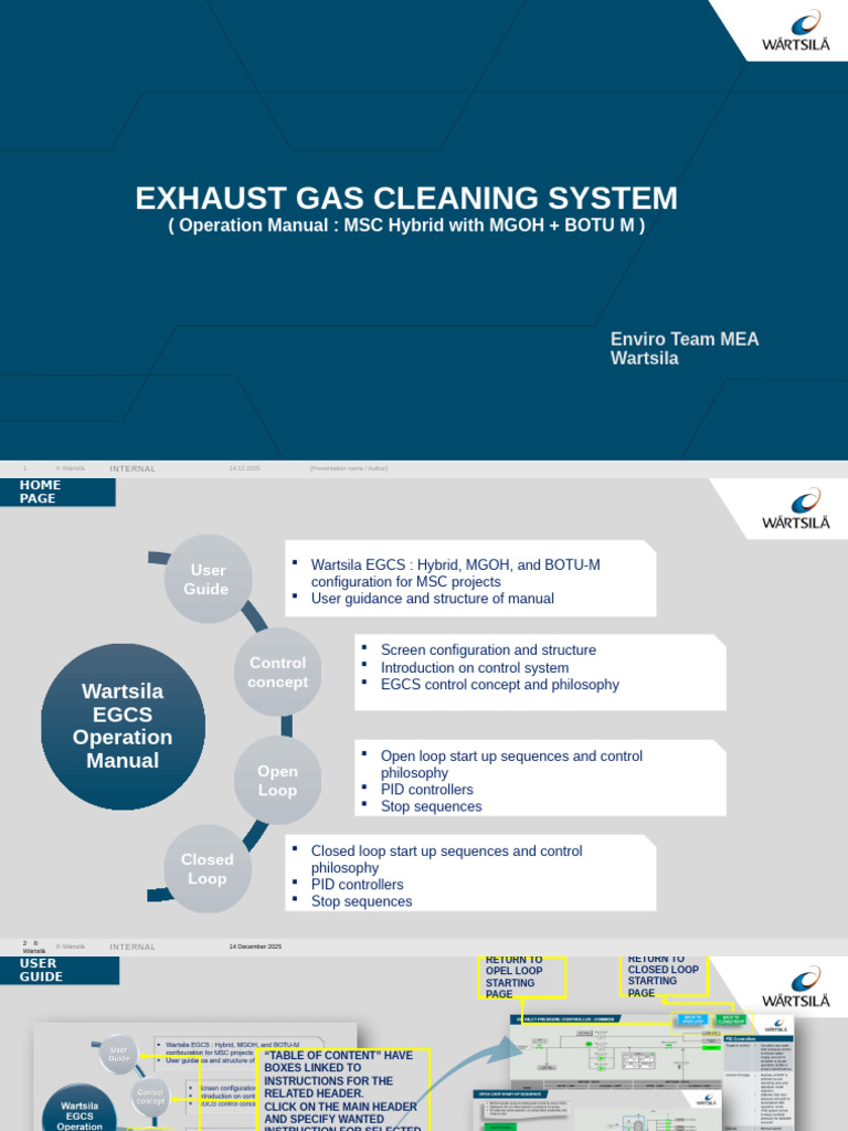 Wärtsilä EGCS Operation Manual Guide | PDF | Pump | Water