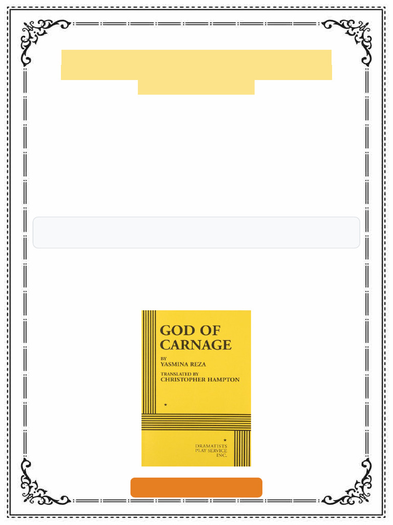 God of Carnage Acting Edition for Theater Productions Yasmina Reza