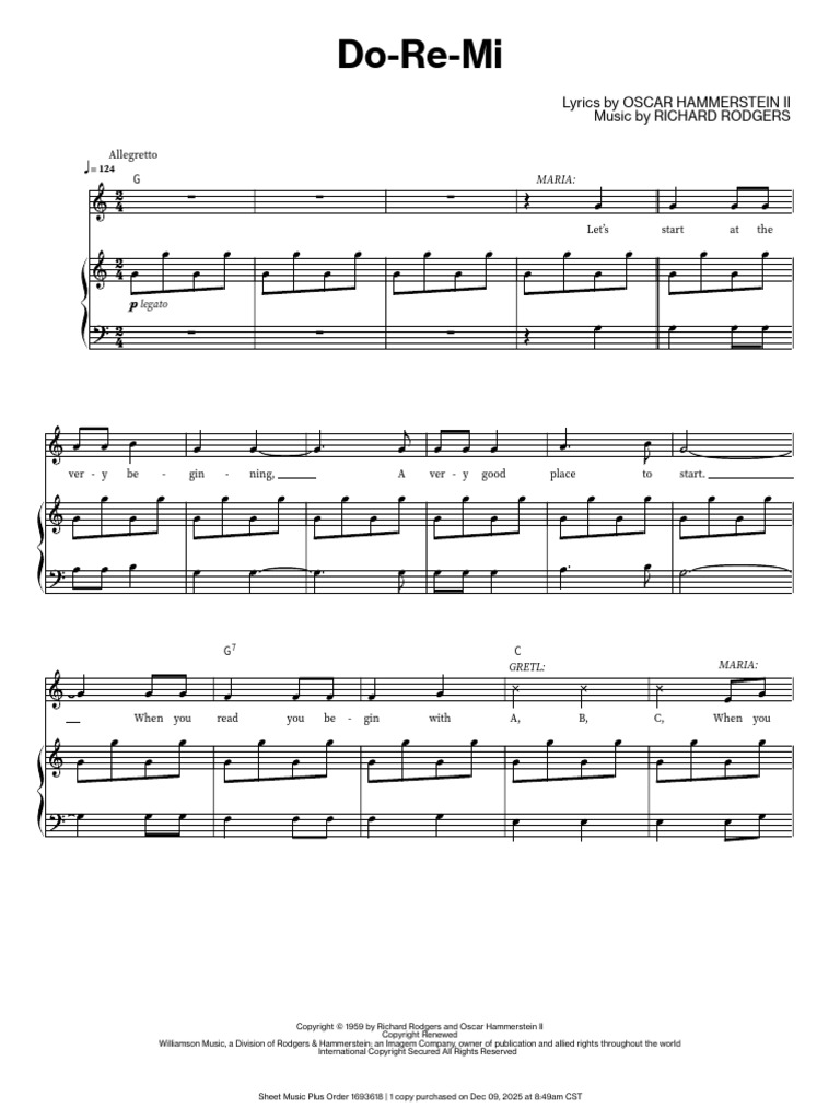 Do-Re-Mi Sheet Music Lyrics | PDF | Musicology