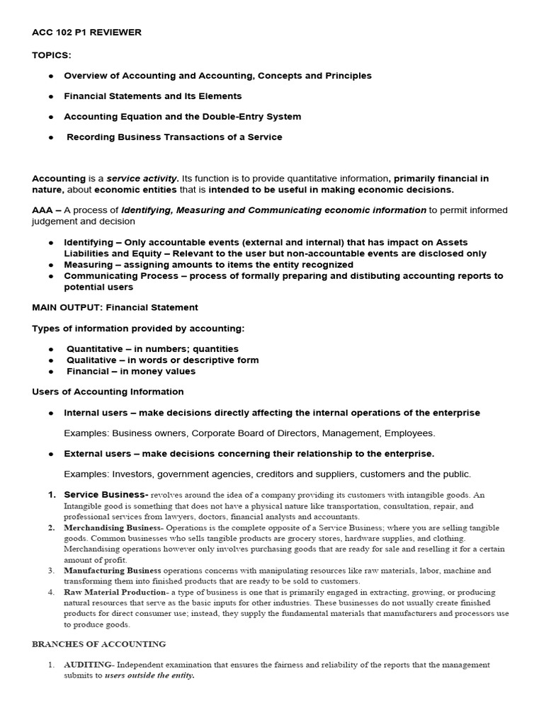 Accounting Concepts and Principles Overview | PDF | Equity (Finance ...