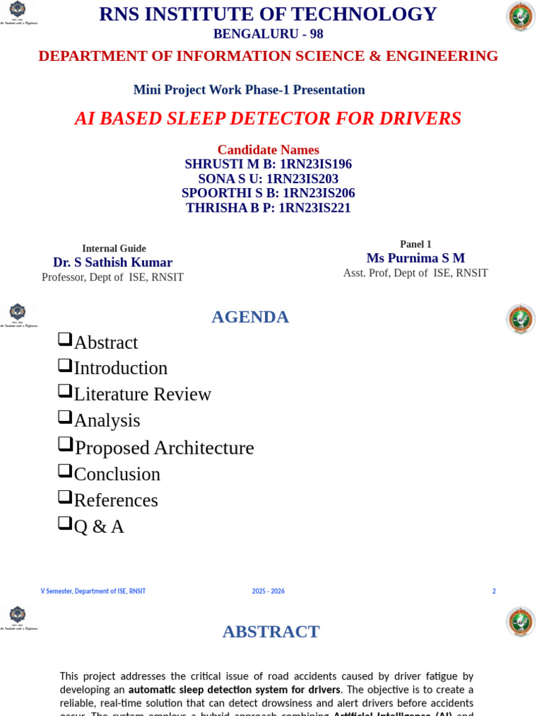 AI Sleep Detection System for Drivers | PDF | Computer Vision ...