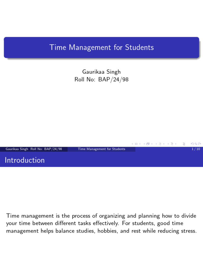 Time Management(Bap2498) | PDF | Time Management | Professional Skills