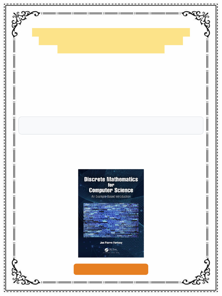 Discrete Mathematics for Computer Science 1st Edition Jon Pierre ...