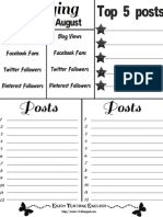 Monthly Blogging Printable