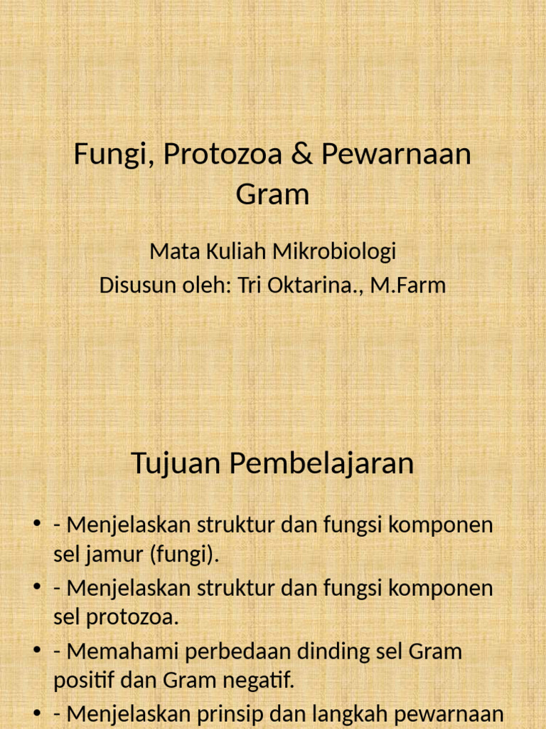Materi Fungi Protozoa Gram | PDF