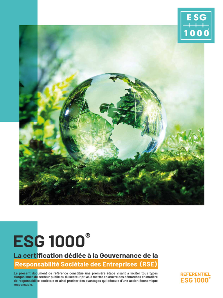 Certification ESG 1000 pour la RSE | PDF | Responsabilité sociétale des ...