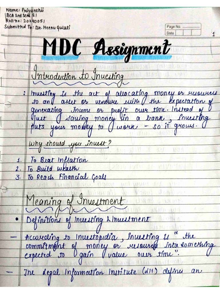 MDC Assignment 1 | PDF