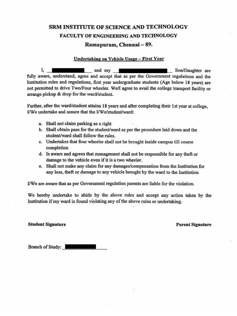 Vehicle Form | PDF