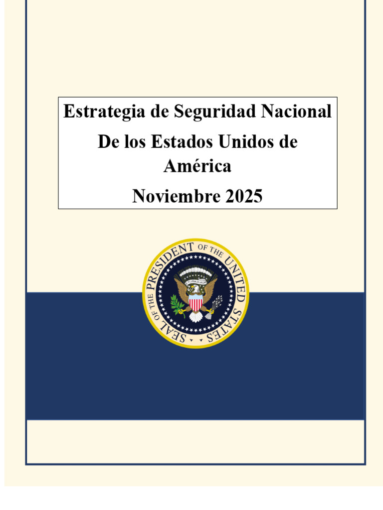 Estrategia de Seguridad Nacional 2025 | PDF | Los Estados Unidos | Nación