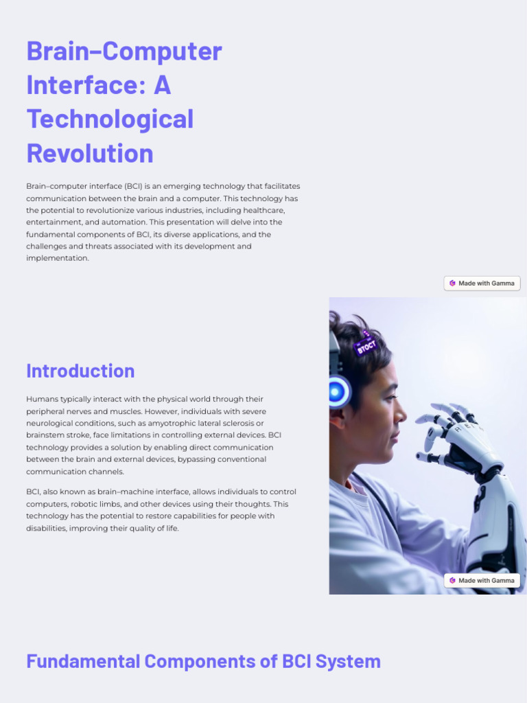 Brain-Computer Interface Overview | PDF | Electroencephalography ...