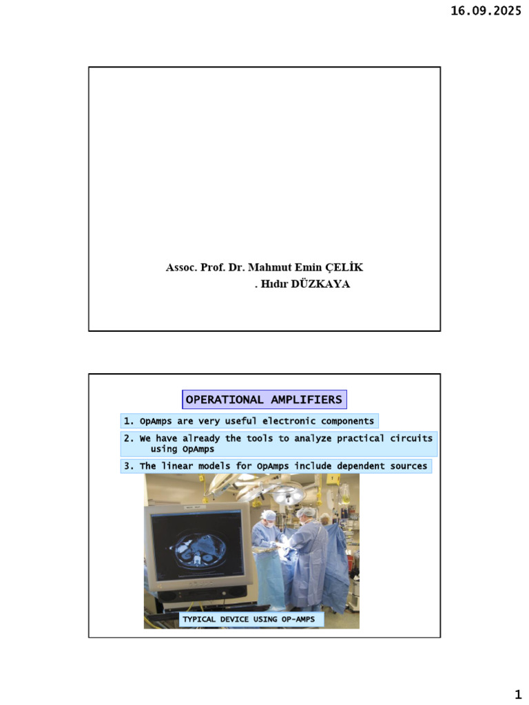 Operational Amplifiers Lecture Notes | PDF | Operational Amplifier ...