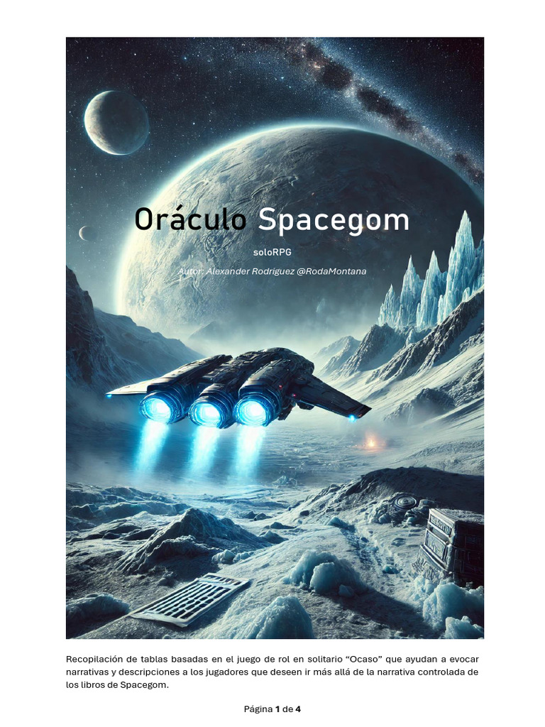 Tablas para Ocaso en Spacegom | PDF