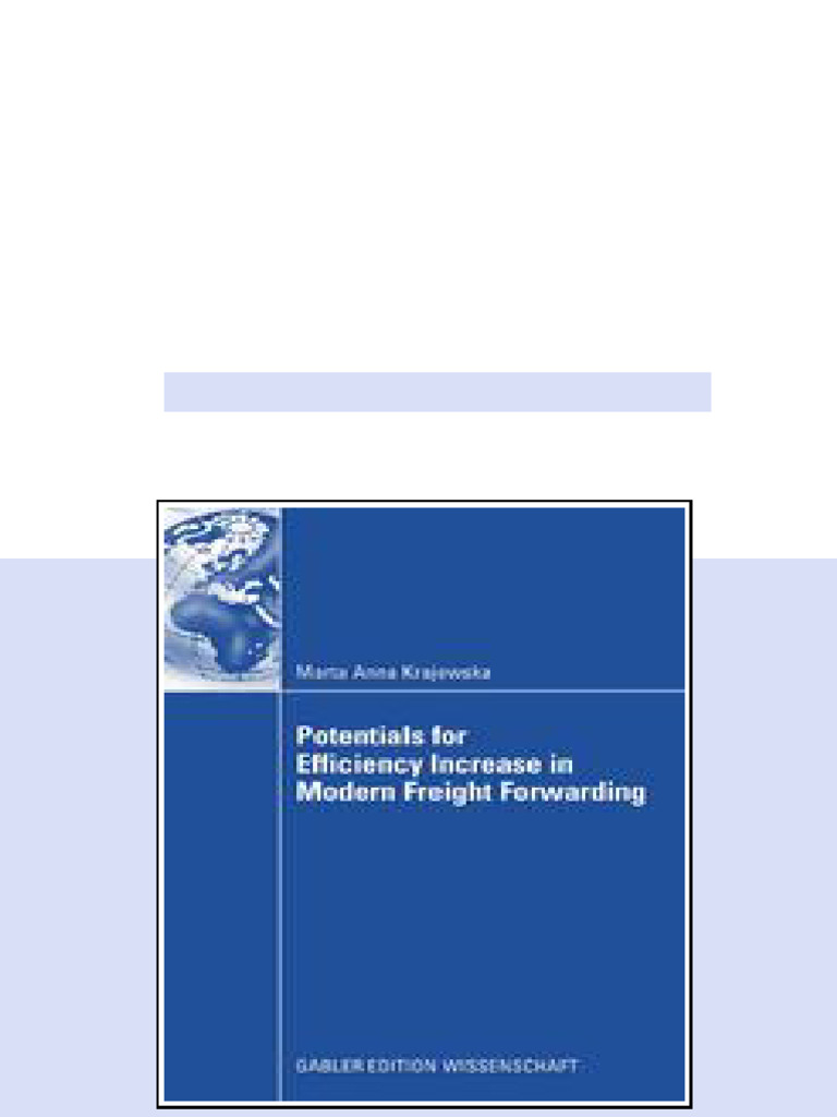 (Ebook) Potentials for Efficiency Increase in Modern Freight Forwarding ...