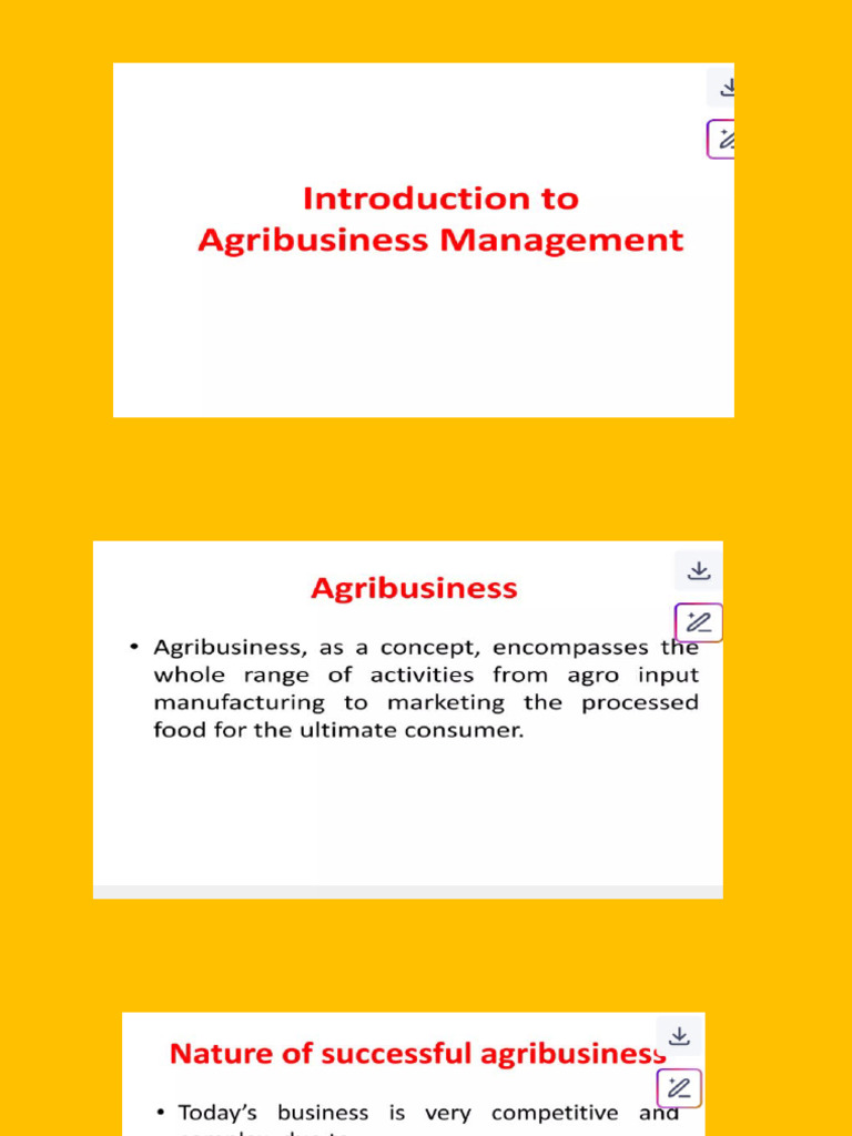 Introduction To Agribusiness | PDF