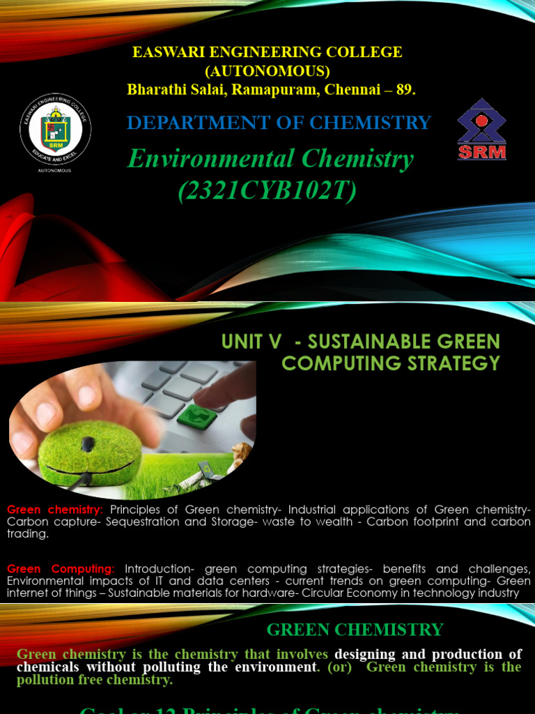 Unit 5 Evc Sustainable Green Computing | PDF | Carbon Sequestration ...