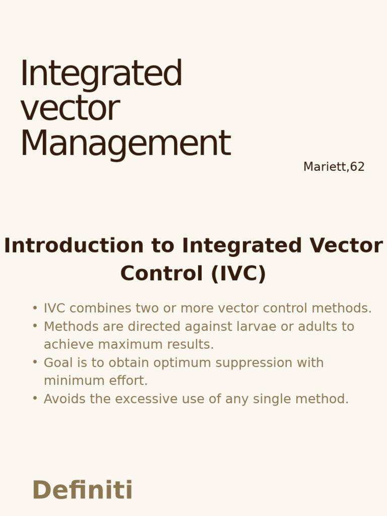 Integrated Vector Management Strategies | PDF | Insecticide | Ddt