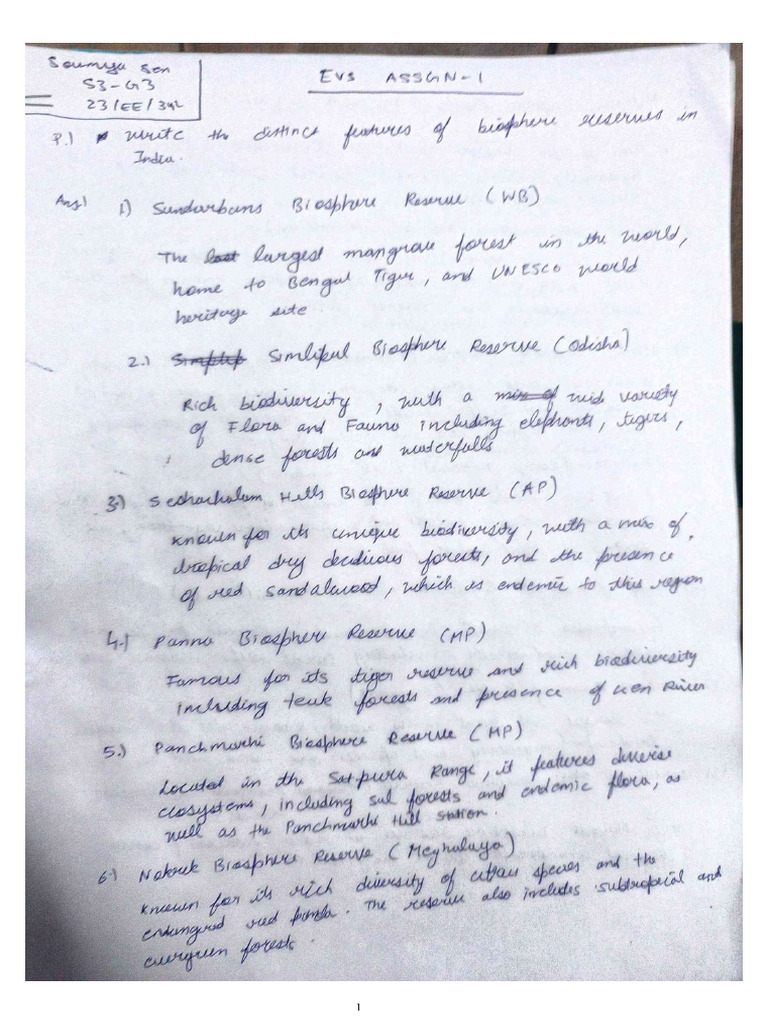 Evs Assignment 1 and 2 | PDF