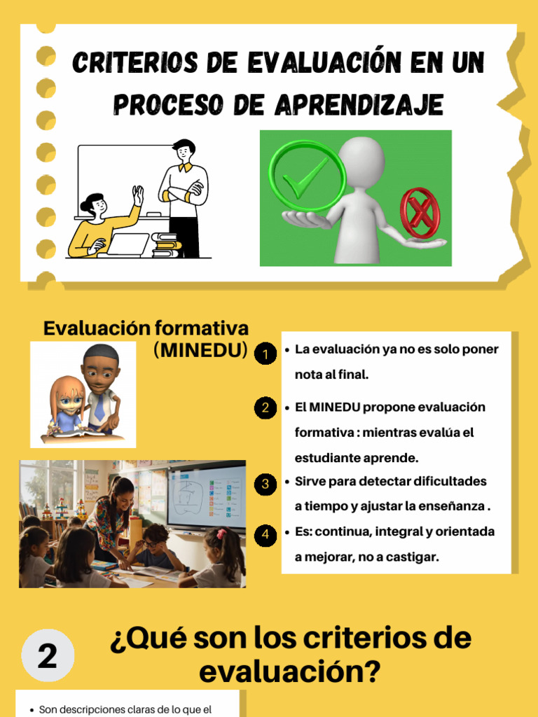 Criterios de Evaluación Formativa en Educación | PDF